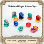 3D printed toy fidget spinner, stress-relieving rotating top, cool toy with smooth rotation