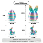3D printed rabbit egg set - Easter cross-border best-selling craft display item, children's gift