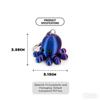 3D printed octopus keychain, ocean cartoon series, animal family, movable joints