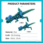 3D printed Tyrannosaurus Rex skeleton figurine with movable joints, creative children's toy, handicraft