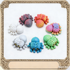 3D printed toy cute baby spider with big eyes, cute decorative item, realistic animal model