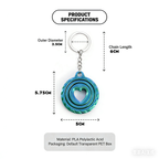 3D printed toy stress relief disc rotating keychain toy for children, educational and flexible toy gift