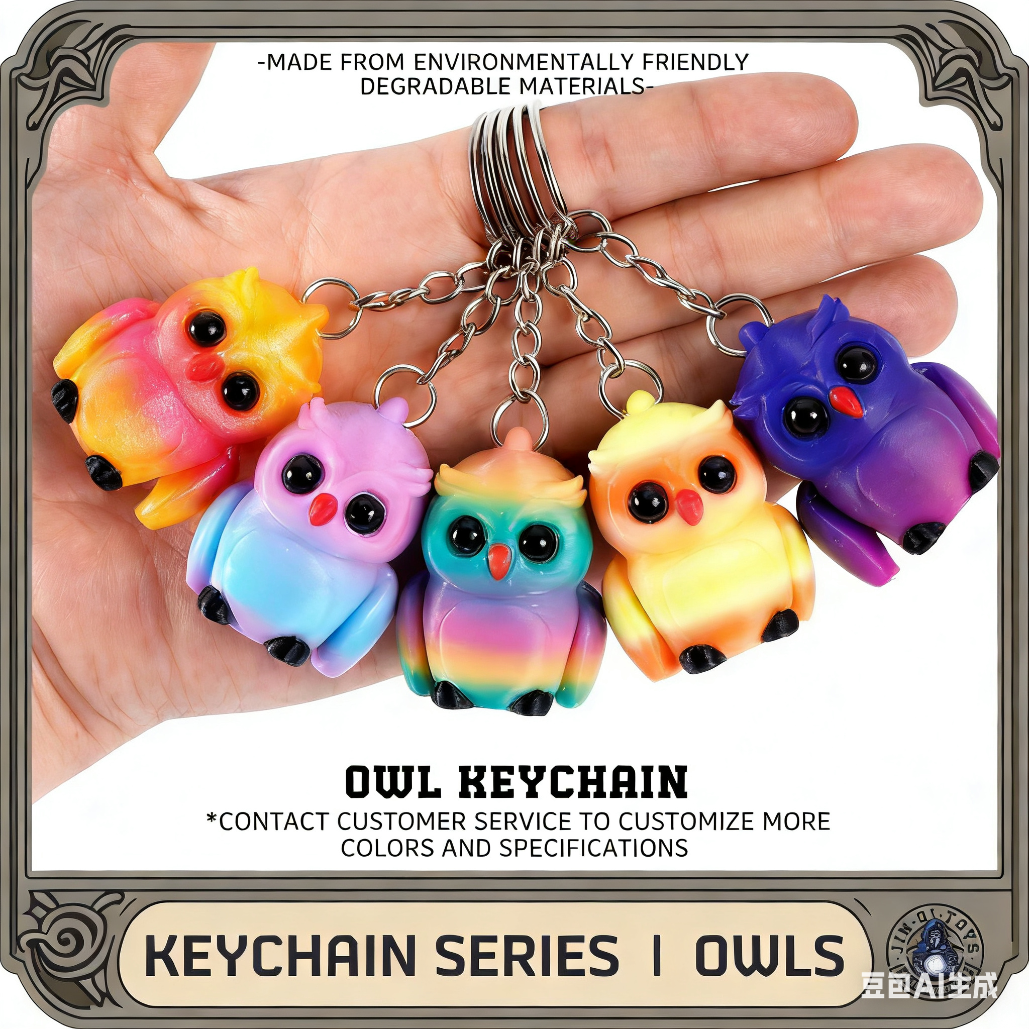 3D printed keychain pendant, cute chameleon, available in multiple colors, with movable joint parts, a cross-border bestseller, and a decorative figurine.