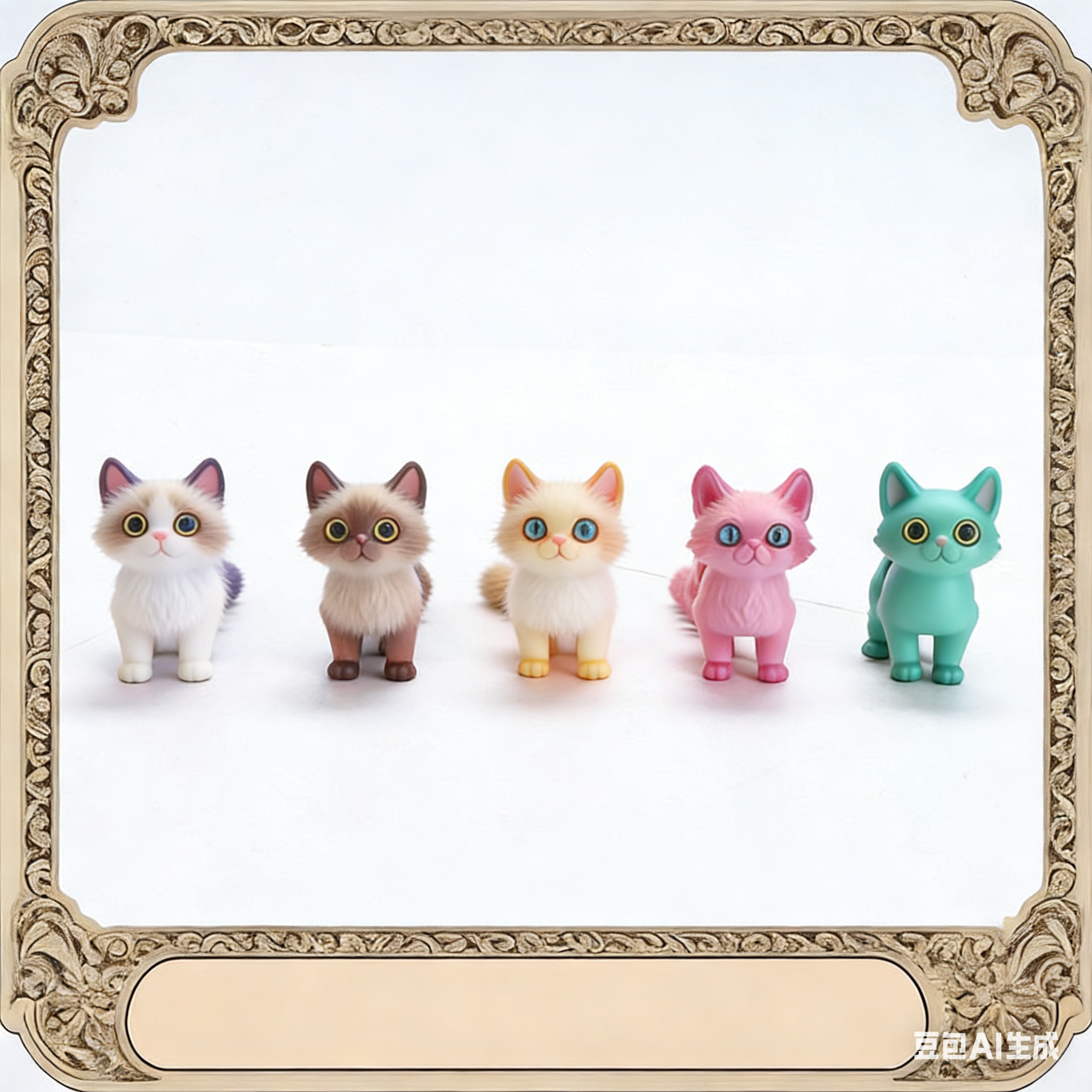 3D printed cute little cat pet tabletop figurine, handcrafted model, children's animal toy, gift decoration, wholesale available