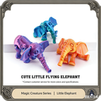 3D printed cross-border best-selling little elephant activity joint desktop figurine forest animal cute big ears