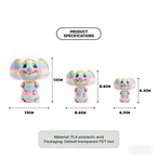 3D printed cross-border best-selling big-eared mouse cute pet figurine toy, lovely and movable with one-piece joint, creative design.