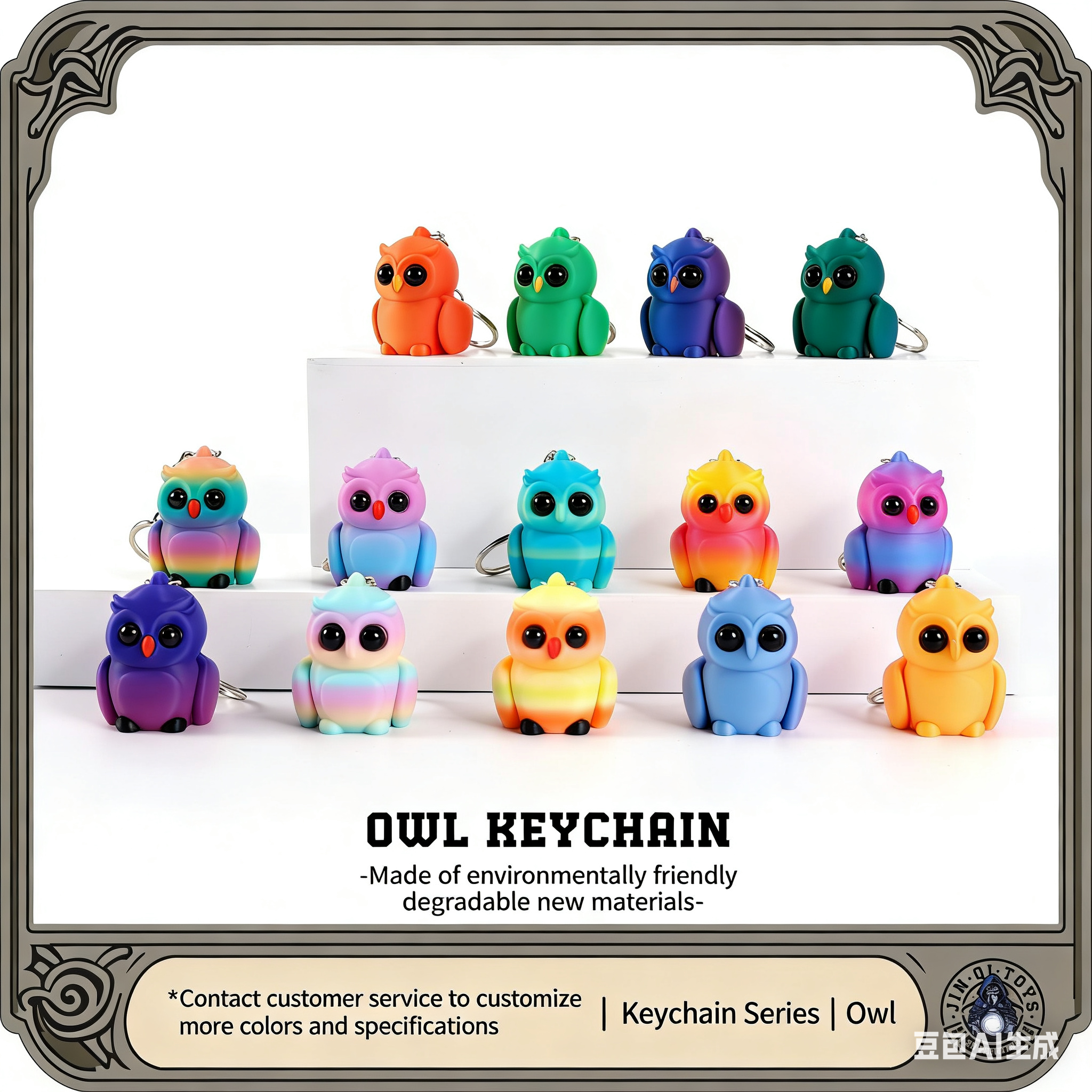 3D printed keychain pendant, cute chameleon, available in multiple colors, with movable joint parts, a cross-border bestseller, and a decorative figurine.