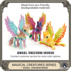 3D printed angel unicorn cross-border best-selling decorative item gift transforming trendy toy cute animal collectible