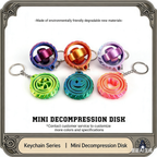 3D printed toy stress relief disc rotating keychain toy for children, educational and flexible toy gift