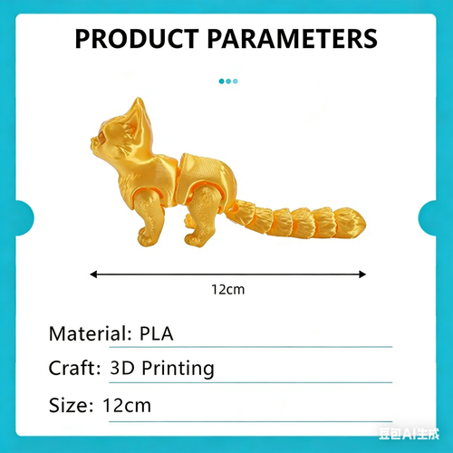 3D printed cute little cat pet tabletop figurine, handcrafted model, children's animal toy, gift decoration, wholesale available
