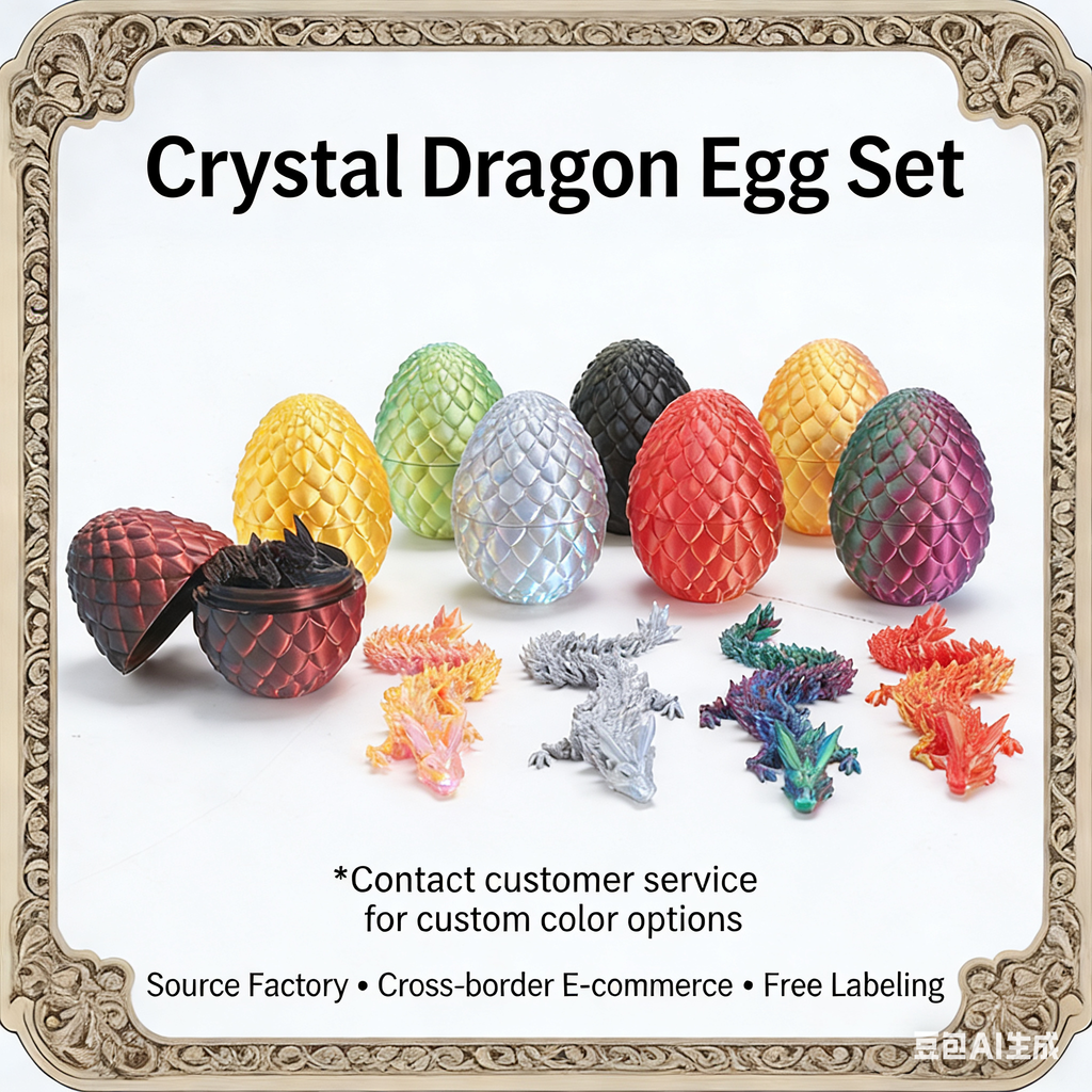 3D printed toy joint dragon model toy set - fully movable tabletop decoration item