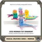 3D-printed cross-border best-selling popular mermaid ocean movable integrated joint tabletop toy figurine for festivals