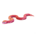 3D printed viper figurine, realistic animal model, printed snake