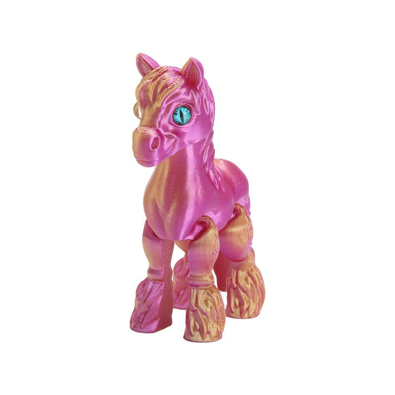 3D printed baby horse cute new cross-border display item figurine horse model horse toy