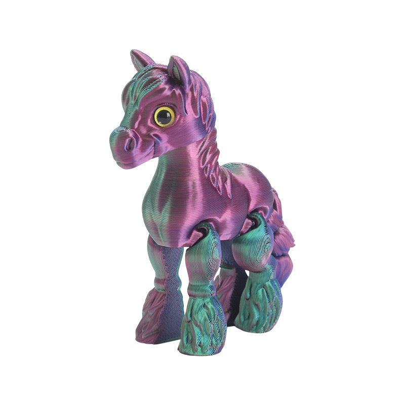 3D printed baby horse cute new cross-border display item figurine horse model horse toy
