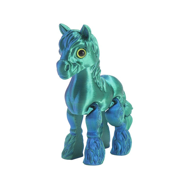 3D printed baby horse cute new cross-border display item figurine horse model horse toy