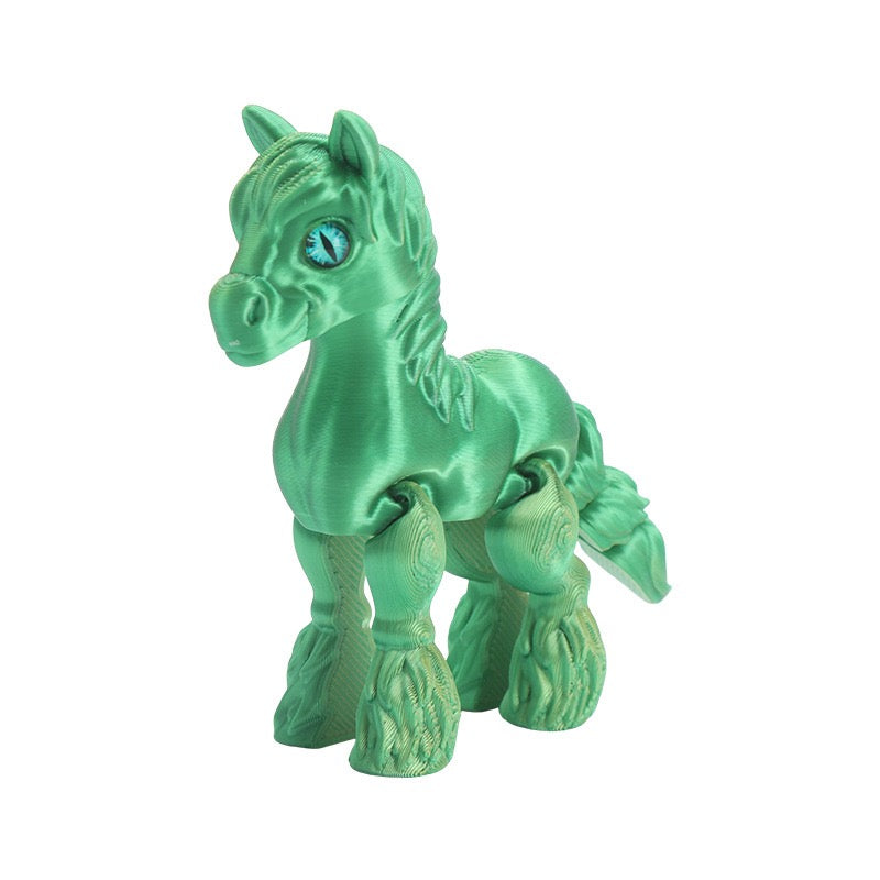 3D printed baby horse cute new cross-border display item figurine horse model horse toy