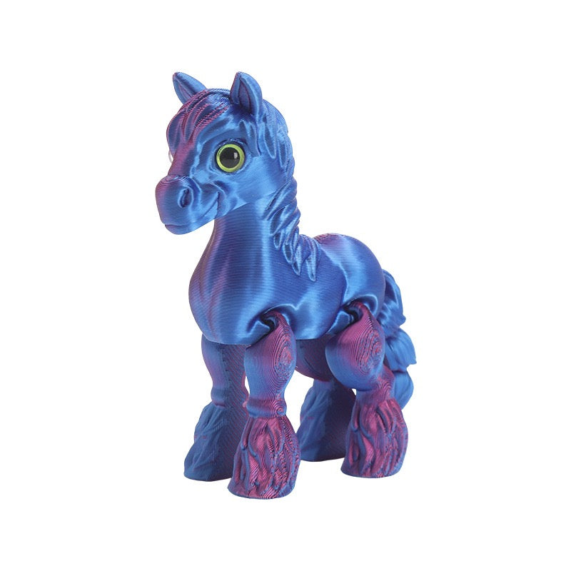 3D printed baby horse cute new cross-border display item figurine horse model horse toy