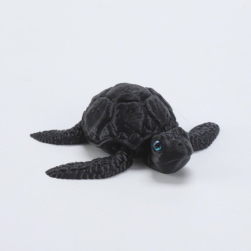 3D printed toy turtle figurine, children's toy gift, creative gradient animal simulation model