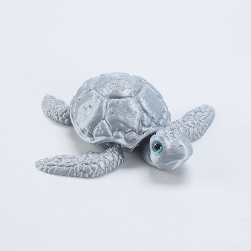 3D printed toy turtle figurine, children's toy gift, creative gradient animal simulation model