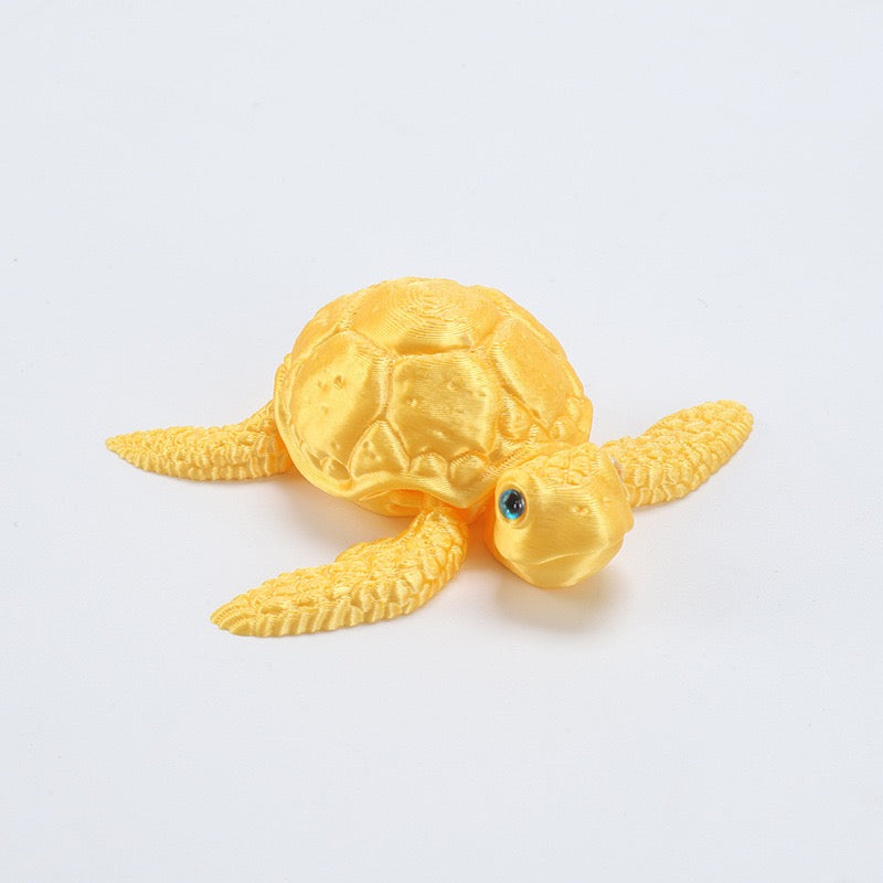 3D printed toy turtle figurine, children's toy gift, creative gradient animal simulation model