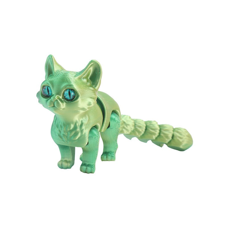 3D printed cute little cat pet tabletop figurine, handcrafted model, children's animal toy, gift decoration, wholesale available