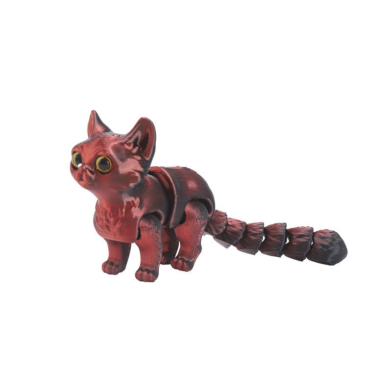 3D printed cute little cat pet tabletop figurine, handcrafted model, children's animal toy, gift decoration, wholesale available
