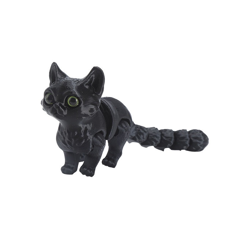 3D printed cute little cat pet tabletop figurine, handcrafted model, children's animal toy, gift decoration, wholesale available
