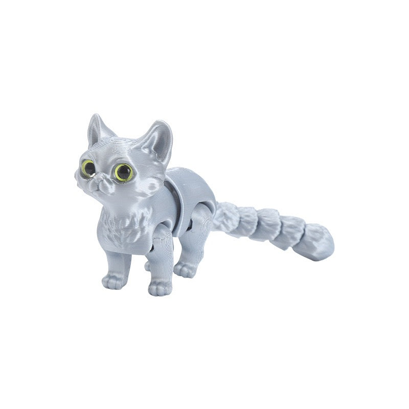 3D printed cute little cat pet tabletop figurine, handcrafted model, children's animal toy, gift decoration, wholesale available