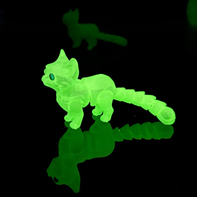 3D printed cute little cat pet tabletop figurine, handcrafted model, children's animal toy, gift decoration, wholesale available