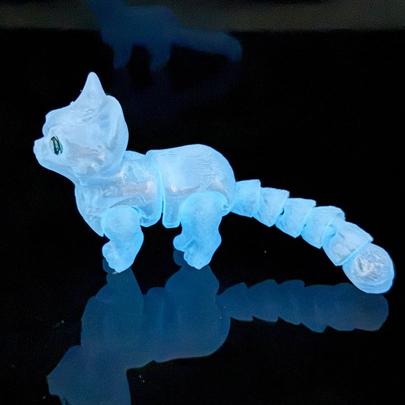 3D printed cute little cat pet tabletop figurine, handcrafted model, children's animal toy, gift decoration, wholesale available