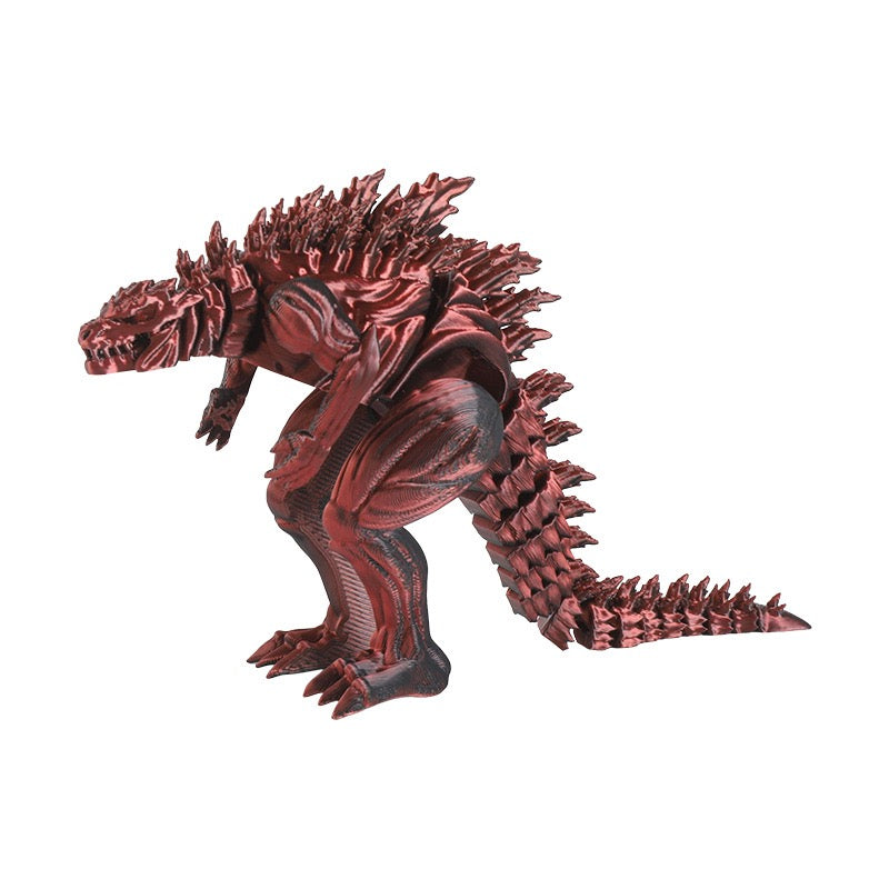 3D printed muscle Godzilla dinosaur creative model figurine
