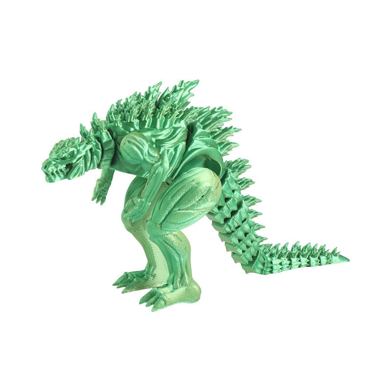 3D printed muscle Godzilla dinosaur creative model figurine