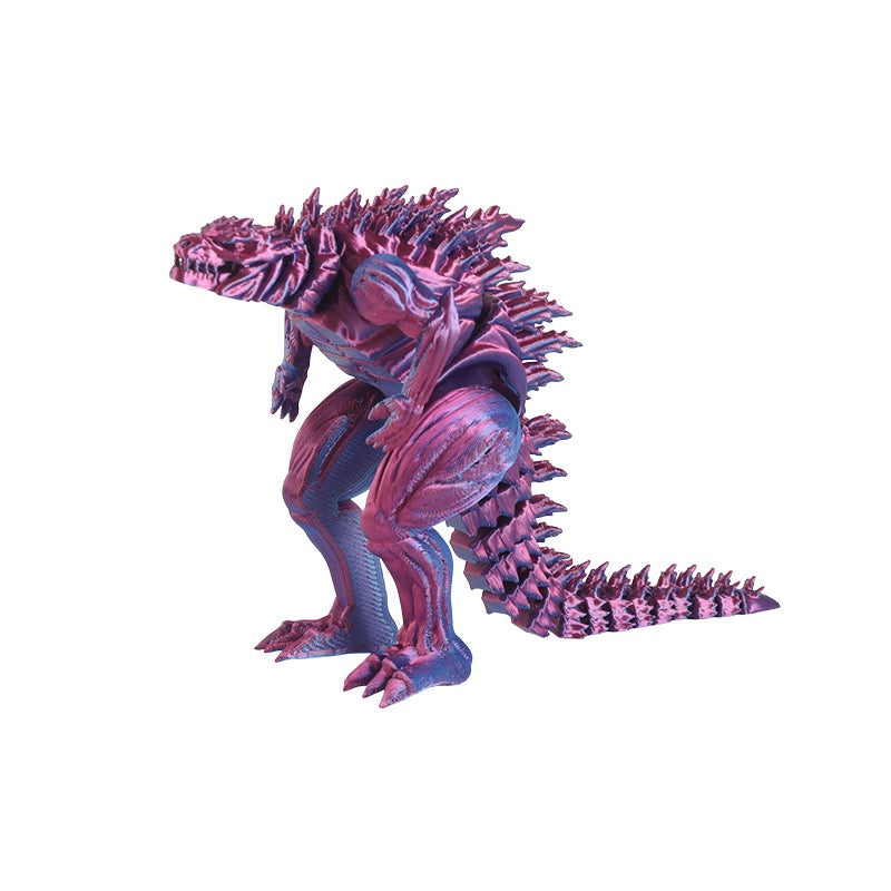3D printed muscle Godzilla dinosaur creative model figurine