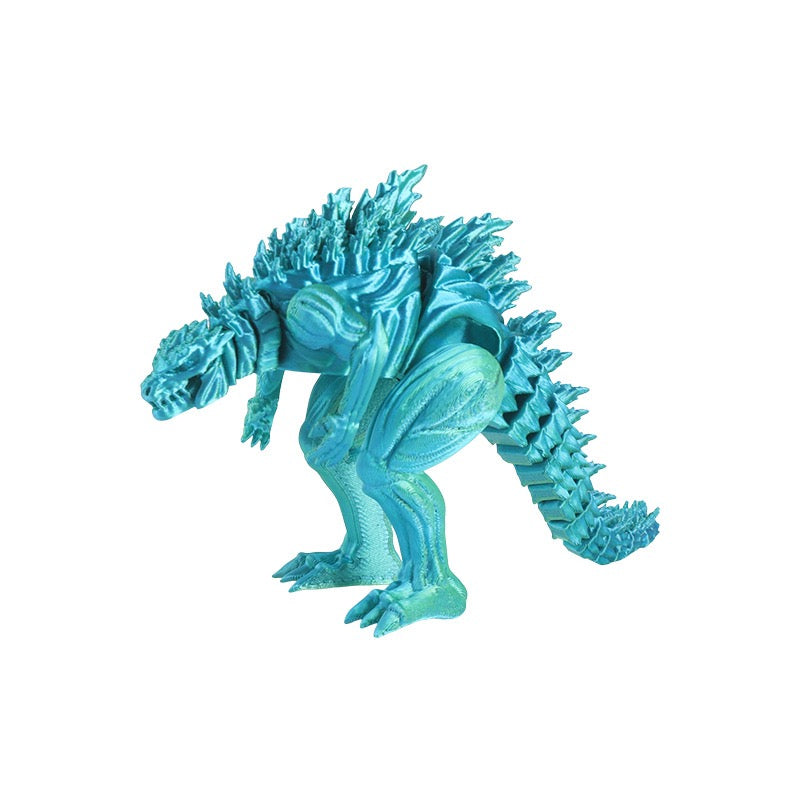 3D printed muscle Godzilla dinosaur creative model figurine