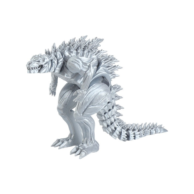 3D printed muscle Godzilla dinosaur creative model figurine