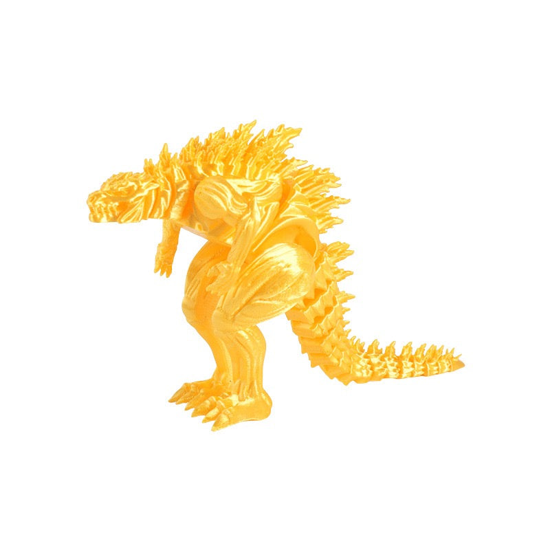 3D printed muscle Godzilla dinosaur creative model figurine