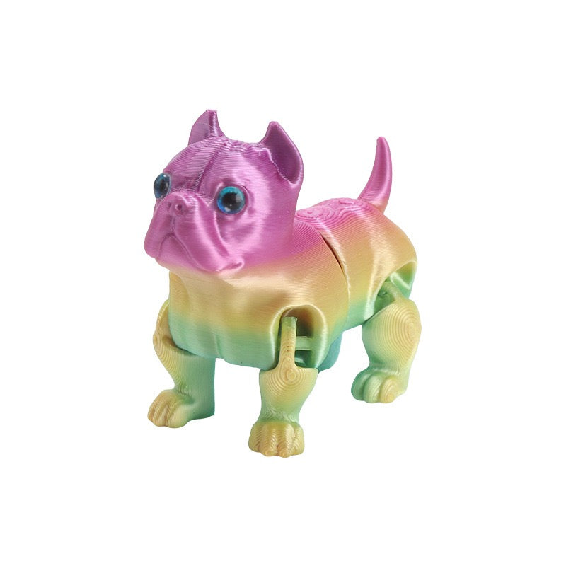 3D printed toy colorful realistic animal bulldog fun and creative handicrafts display pieces gift wholesale