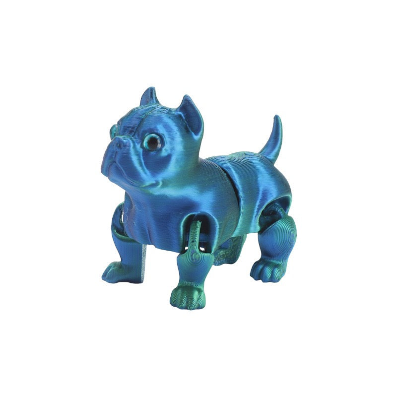 3D printed toy colorful realistic animal bulldog fun and creative handicrafts display pieces gift wholesale