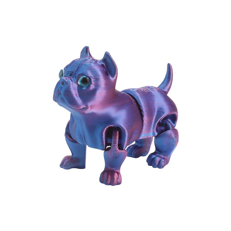 3D printed toy colorful realistic animal bulldog fun and creative handicrafts display pieces gift wholesale