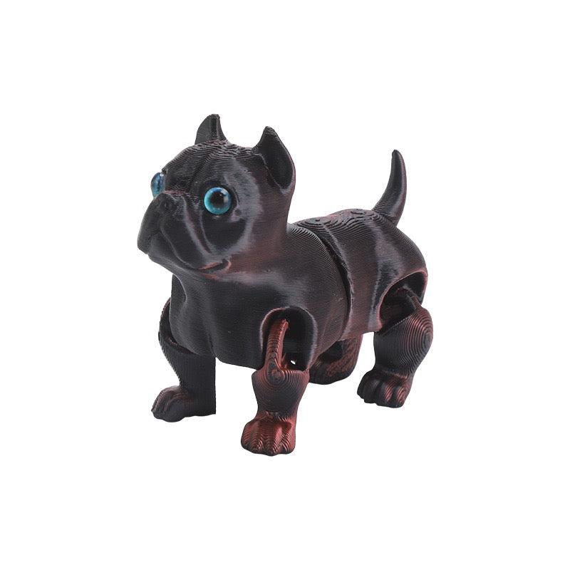 3D printed toy colorful realistic animal bulldog fun and creative handicrafts display pieces gift wholesale