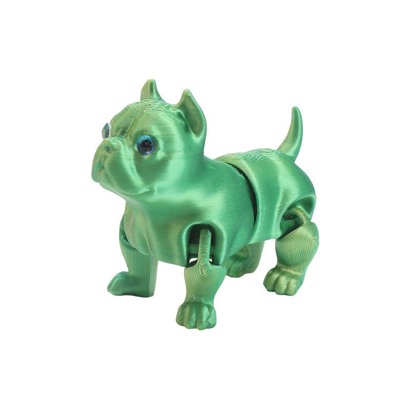 3D printed toy colorful realistic animal bulldog fun and creative handicrafts display pieces gift wholesale