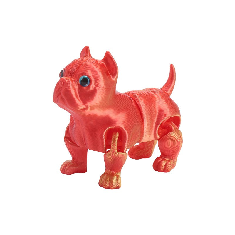3D printed toy colorful realistic animal bulldog fun and creative handicrafts display pieces gift wholesale