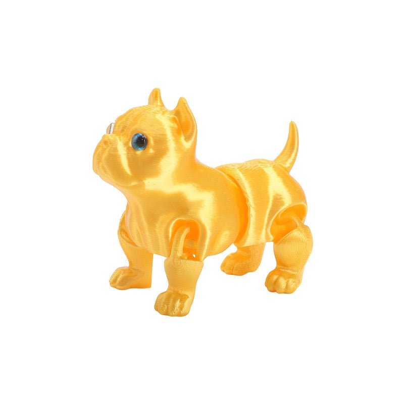 3D printed toy colorful realistic animal bulldog fun and creative handicrafts display pieces gift wholesale