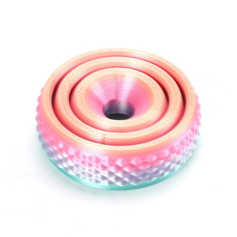 3D printed toy fidget spinner, stress-relieving rotating top, cool toy with smooth rotation