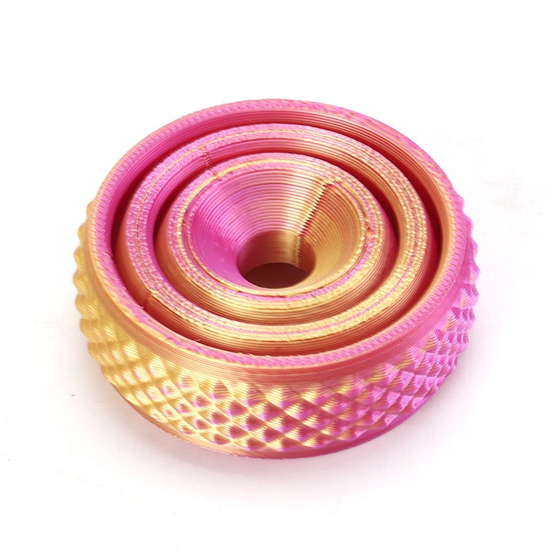 3D printed toy fidget spinner, stress-relieving rotating top, cool toy with smooth rotation