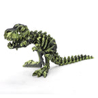 3D printed Tyrannosaurus Rex skeleton figurine with movable joints, creative children's toy, handicraft