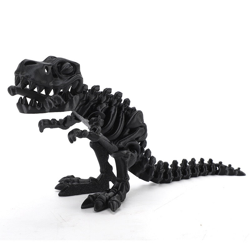 3D printed Tyrannosaurus Rex skeleton figurine with movable joints, creative children's toy, handicraft
