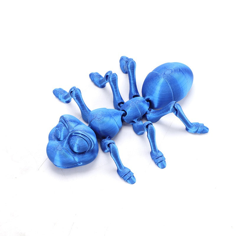 3D printed flexible joint ant toy display item for street vendors, children's toys, small gifts