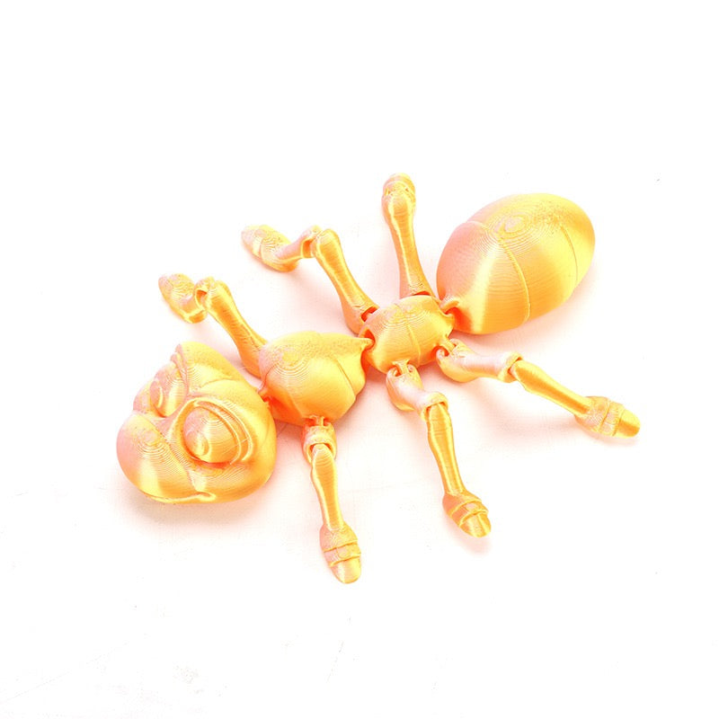 3D printed flexible joint ant toy display item for street vendors, children's toys, small gifts